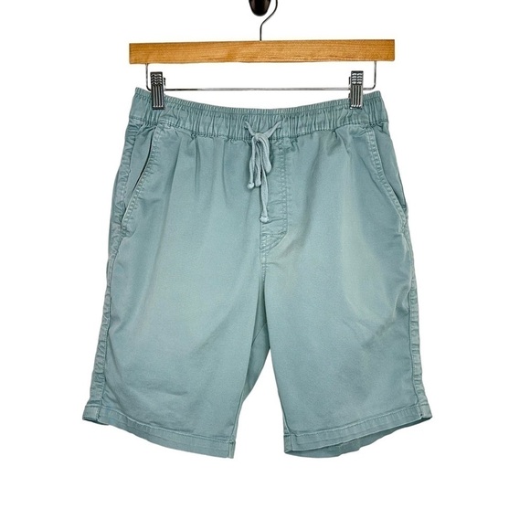 Katin Boys Patio Drawstring Elastic Waist Shorts Sz Small Blue Casual 8” Inseam - Picture 1 of 11